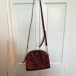 Kate Spade maroon sparkle crossbody
